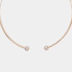 مملوكة مسبقًا Piaget Possession Diamond 18k Rose Gold Collar Necklace