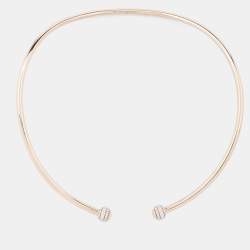 مملوكة مسبقًا Piaget Possession Diamond 18k Rose Gold Collar Necklace