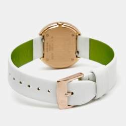 Pre Owned Piaget Silver 18k Rose Gold Diamond Satin Possession G0A41086 Women's Wristwatch 29 mm