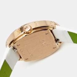 Pre Owned Piaget Silver 18k Rose Gold Diamond Satin Possession G0A41086 Women's Wristwatch 29 mm