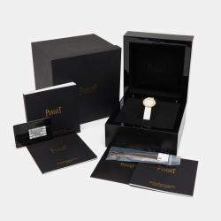 Pre Owned Piaget Silver 18k Rose Gold Diamond Satin Possession G0A41086 Women's Wristwatch 29 mm