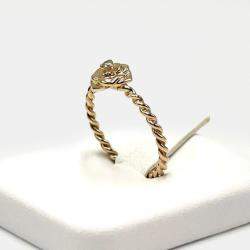 Pre Owned Piaget 18K Rose Gold and Diamond Rose Solitaire Ring EU 51