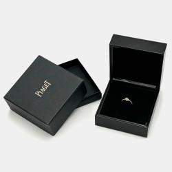 Pre Owned Piaget 18K Rose Gold and Diamond Rose Solitaire Ring EU 51