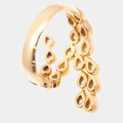 Piaget 18K Yellow Gold and Diamond Magic Garden Band Ring EU 63