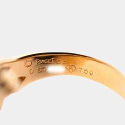 Piaget 18K Yellow Gold and Diamond Magic Garden Band Ring EU 63