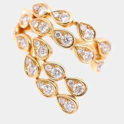Piaget 18K Yellow Gold and Diamond Magic Garden Band Ring EU 63