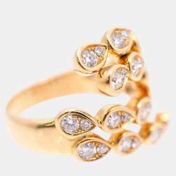Piaget 18K Yellow Gold and Diamond Magic Garden Band Ring EU 63