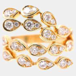 Piaget 18K Yellow Gold and Diamond Magic Garden Band Ring EU 63
