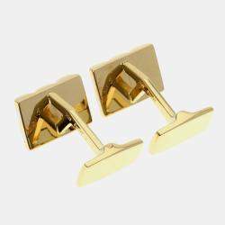 Piaget 18k Yellow Gold Diamond Cufflinks