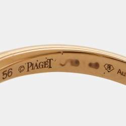 Pre Owned Piaget Possession Carnelian Diamond 18k Rose Gold Ring Size 56