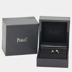 Pre Owned Piaget Possession Carnelian Diamond 18k Rose Gold Ring Size 56