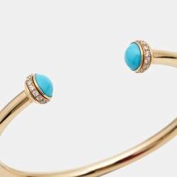Piaget Possession Turquoise Diamond 18k Rose Gold Bracelet 16