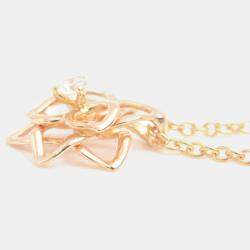 Piaget 18K Rose Gold and Diamond Rose Pendant Necklace