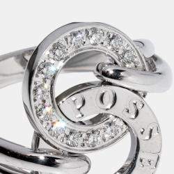 Piaget 18K White Gold and Diamond Possession Band Ring EU 52