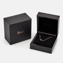 Pre Owned Piaget Possession Malachite Diamond 18K Rose Gold Pendant Necklace