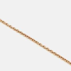 Pre Owned Piaget Possession Malachite Diamond 18K Rose Gold Pendant Necklace