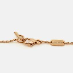 Pre Owned Piaget Possession Malachite Diamond 18K Rose Gold Pendant Necklace