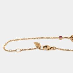 Pre Owned Piaget Rose Diamond Pink Sapphire 18k Rose Gold Bracelet