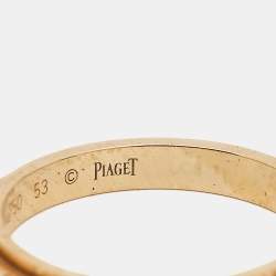 Piaget Possession Diamond 18k Rose Gold Band Ring Size 53