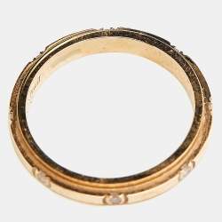 Piaget Possession Diamond 18k Rose Gold Band Ring Size 53