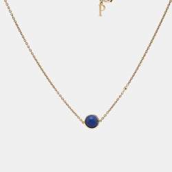 Pre Owned Piaget Possession Diamond, Lapis Lazuli 18k Rose Gold Necklace