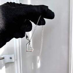 Piaget 18K White Gold Heart Necklace Full Diamonds