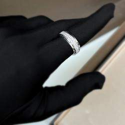 Piaget 18K White Gold Full Diamond Revolving Ring EU 56
