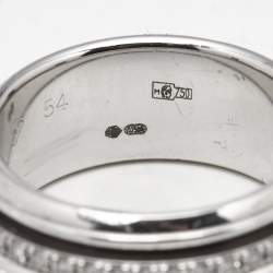 Pre Owned Piaget Possession Diamonds 18k White Gold Ring Size 54