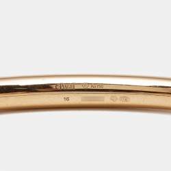 Pre Owned Piaget Possession Diamond Carnelian 18k Rose Gold Open Bracelet Size 16