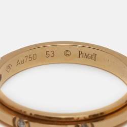 Pre Owned Piaget Possession Diamonds 18k Yellow Gold  Ring Size 53