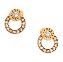 Pre Owned Piaget Possession Diamond 18K Rose Gold Stud Earrings