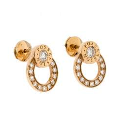 Pre Owned Piaget Possession Diamond 18K Rose Gold Stud Earrings