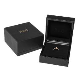  Piaget Rose Motif Diamond 18K Rose Gold Ring Size 53