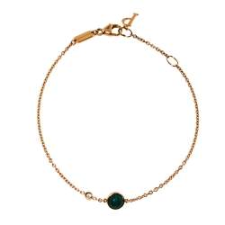 Pre Owned Piaget Possession Malachite Diamond 18K Rose Gold Bracelet