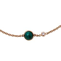 Piaget Possession Diamond Malachite 18K Rose Gold Bracelet