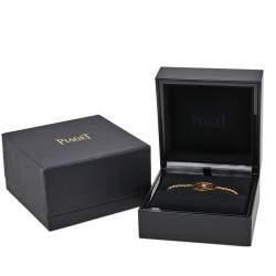 Piaget Diamond Rose Motif 18K Yellow Gold Chain Link Bracelet