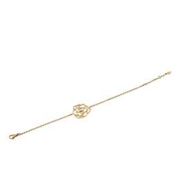Piaget Diamond Rose Motif 18K Yellow Gold Chain Link Bracelet