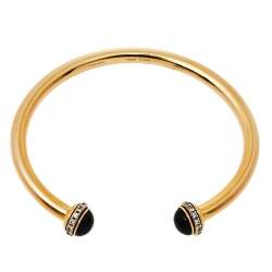 مملوكة مسبقًا Piaget Possession Diamond Onyx 18k Rose Gold Cuff Bracelet 15