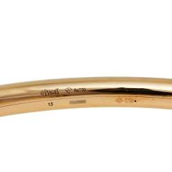 مملوكة مسبقًا Piaget Possession Diamond Onyx 18k Rose Gold Cuff Bracelet 15
