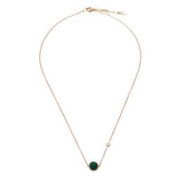 Pre Owned Piaget Possession Malachite Diamond 18K Rose Gold Necklace