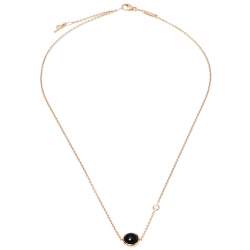Pre Owned Piaget Possession Onyx & Diamond 18K Rose Gold Necklace