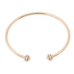 Pre Owned Piaget Possession 18K Rose Gold & Diamonds Open Cuff Bracelet 