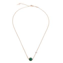 Piaget Possession Malachite Diamond 18K Rose Gold Pendant Necklace