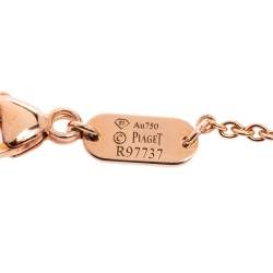Pre Owned Piaget Possession Malachite Diamond 18K Rose Gold Charm Bracelet 