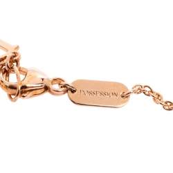 Pre Owned Piaget Possession Malachite Diamond 18K Rose Gold Charm Bracelet 
