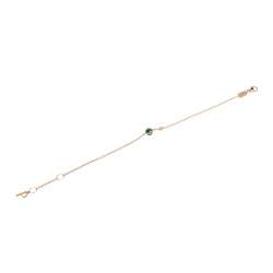 Pre Owned Piaget Possession Malachite Diamond 18K Rose Gold Charm Bracelet 