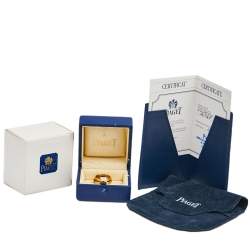 Piaget Multi Gemstone 18k Yellow Gold Rolling Ring Size 52