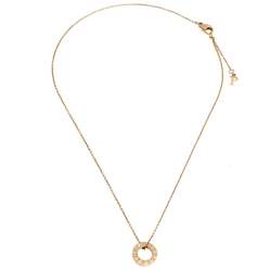 Pre Owned Piaget Possession Happy Birthday Diamond Sapphire 18k Rose Gold Pendant Necklace 