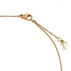 Pre Owned Piaget Possession Happy Birthday Diamond Sapphire 18k Rose Gold Pendant Necklace 