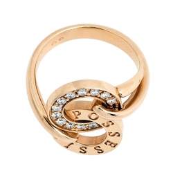مملوكة مسبقًا Piaget Possession Toi Moi Diamond 18K Rose Gold Ring Size 54